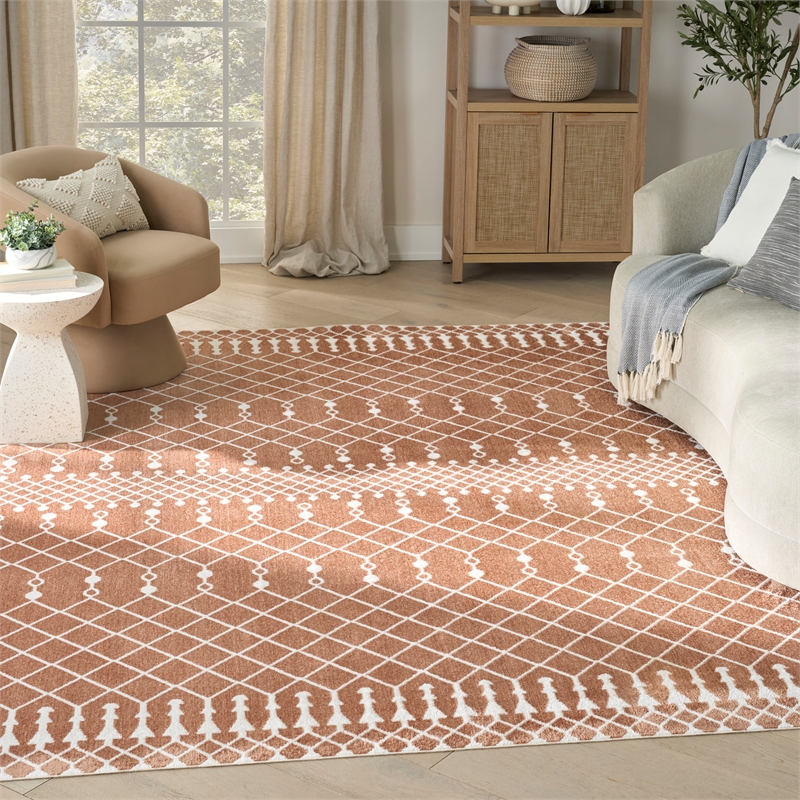 Nourison Home Astra Machine Washable 8' x 10' Copper   Area Rug
