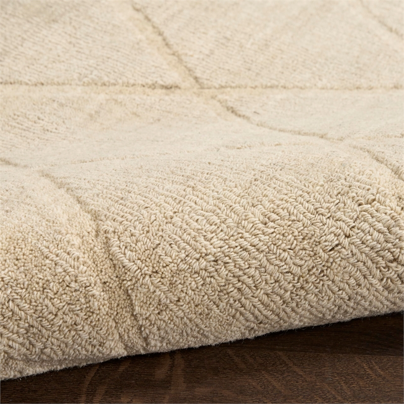 Nourison Home Wool Haven 8' x 10' Beige   Area Rug