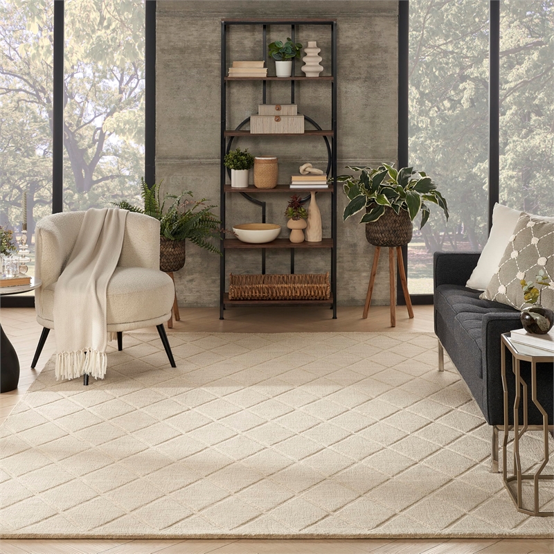 Nourison Home Wool Haven 8' x 10' Beige   Area Rug