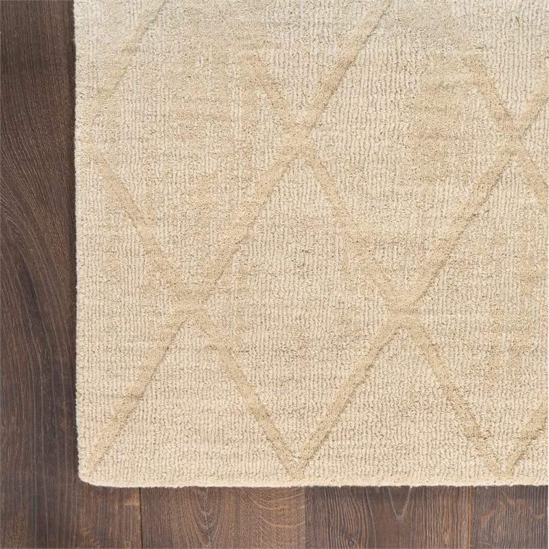 Nourison Home Wool Haven 8' x 10' Beige   Area Rug