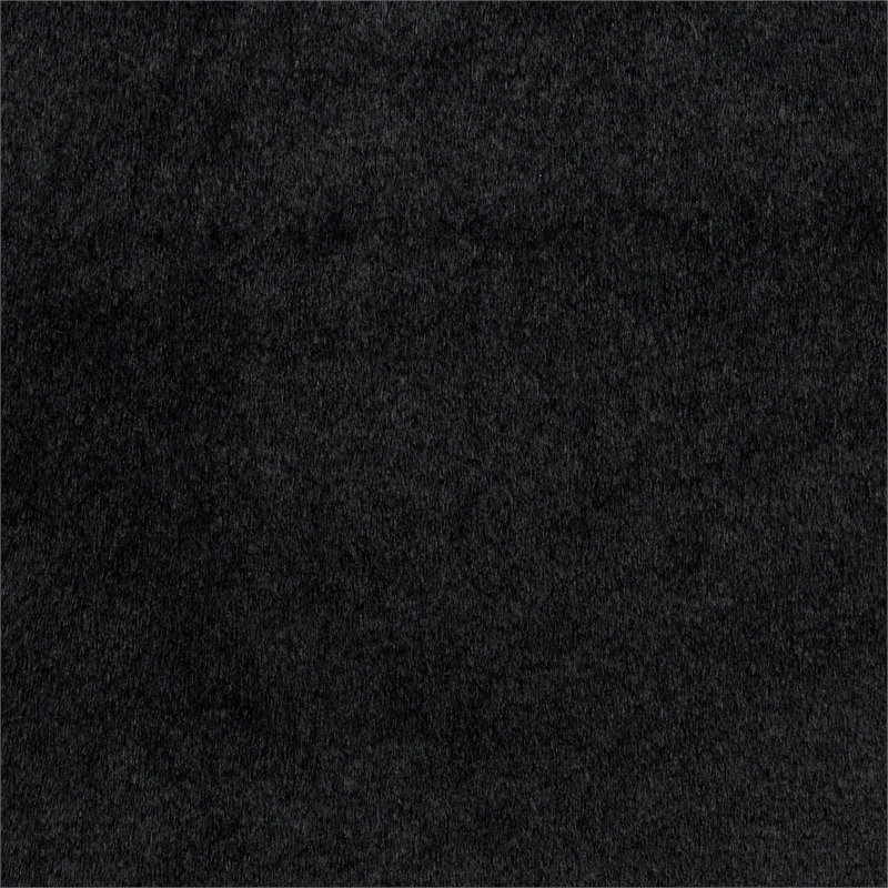 Nourison Home Soft Plush Rabbit Fur  8' x 10' Black Polyester Area Rug