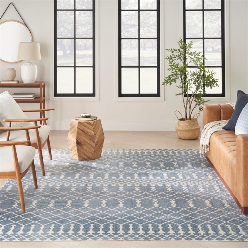 Nourison Home Astra Machine Washable 6' x 9' Blue     Area Rug