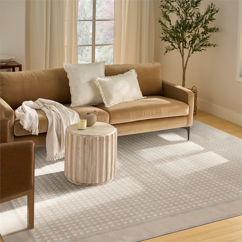 Nourison Home Nordic 8' x 10' Beige Fabric Area Rug