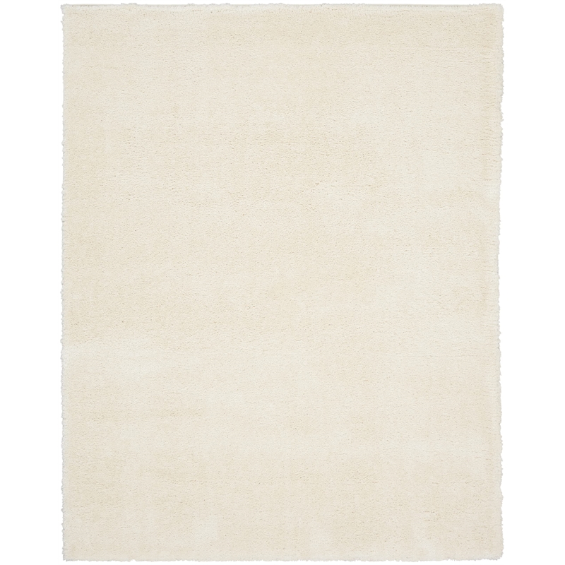 Nourison Luxurious Shag 9' x 12' Ivory   Area Rug
