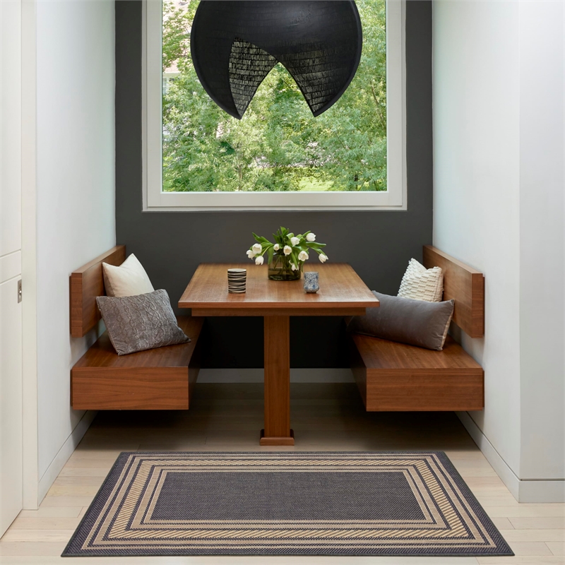 Nourison Home Horizon   3' x 5' Charcoal   Area Rug