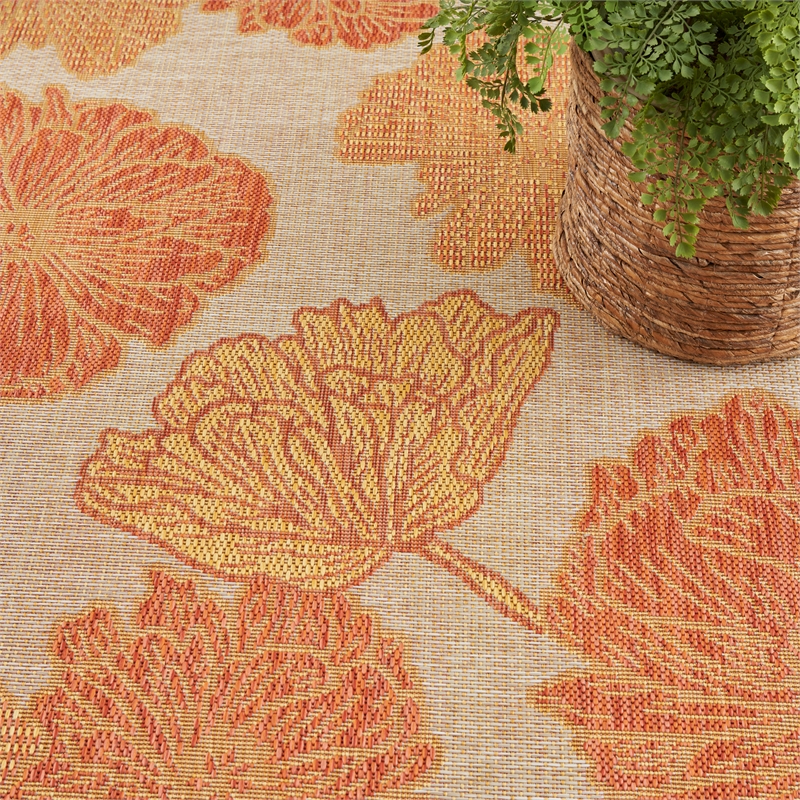 Nourison Home Garden Oasis 10' x 14' Coral   Area Rug