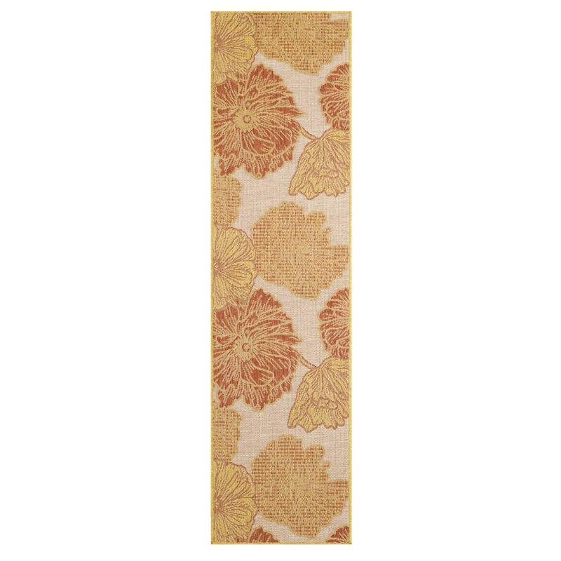 Nourison Home Garden Oasis 6' Runner Coral   Area Rug