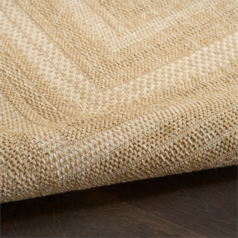 Nourison Home Tulum 10' Runner Fabric Taupe Ivory Area Rug