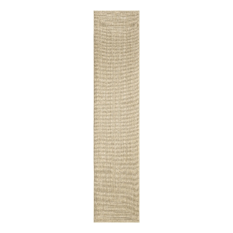 Nourison Home Tulum 10' Runner Fabric Taupe Ivory Area Rug