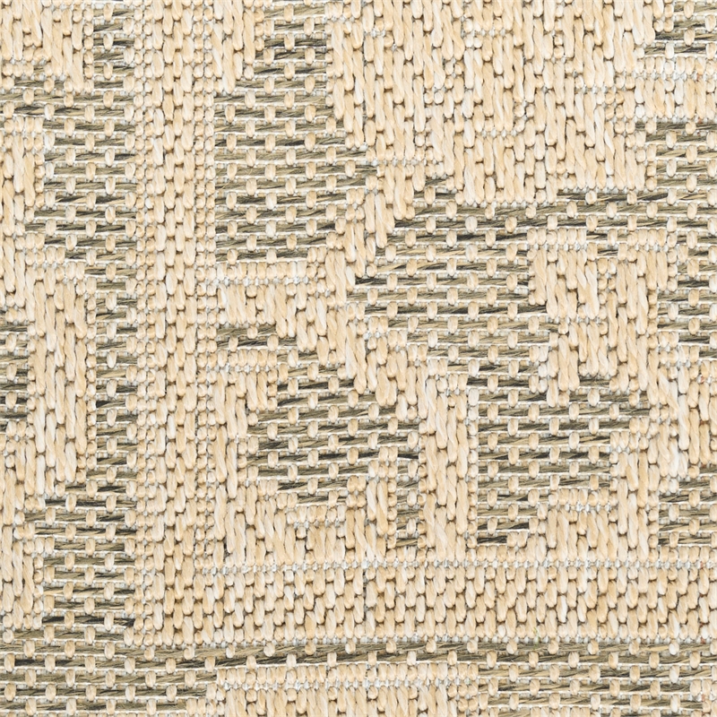 Nourison Home Tulum 10' Runner Fabric Taupe Olive Area Rug
