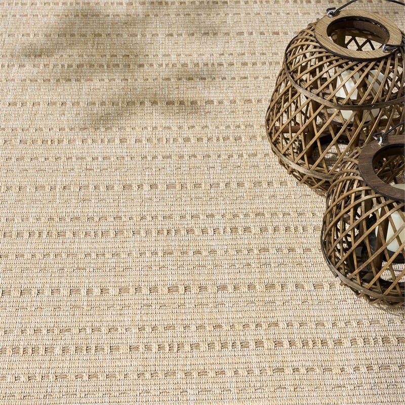 Nourison Home Tulum 10' x 14' Fabric Cream Area Rug
