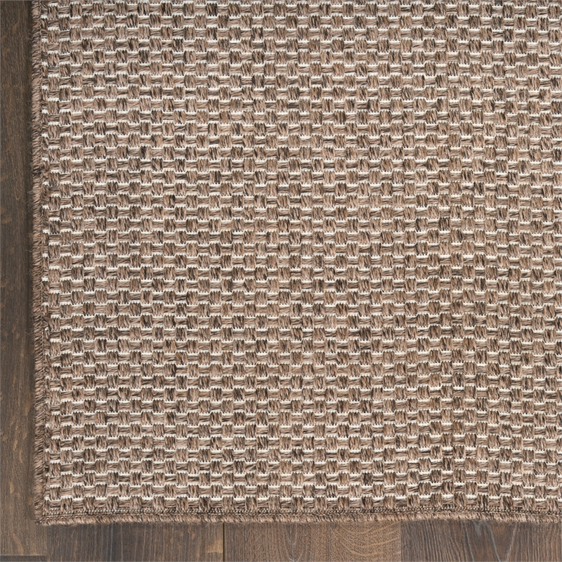 Nourison Home Tulum 10' x 14' Fabric Brown Area Rug