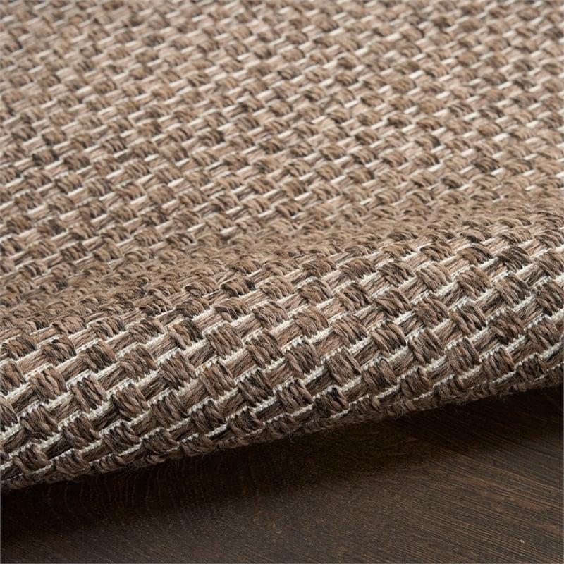 Nourison Home Tulum 10' x 14' Fabric Brown Area Rug
