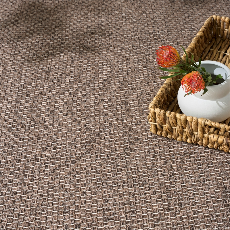 Nourison Home Tulum 10' x 14' Fabric Brown Area Rug