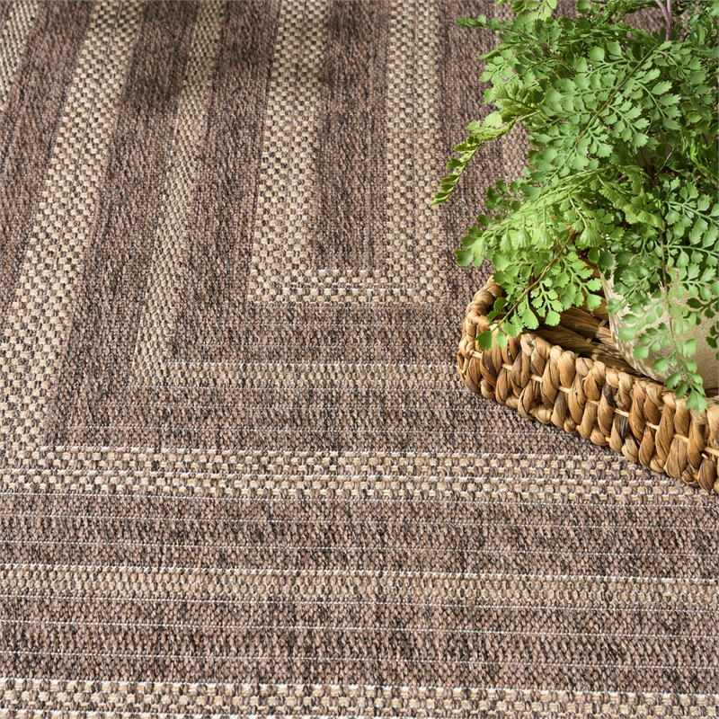 Nourison Home Tulum 10' x 14' Fabric Brown Area Rug