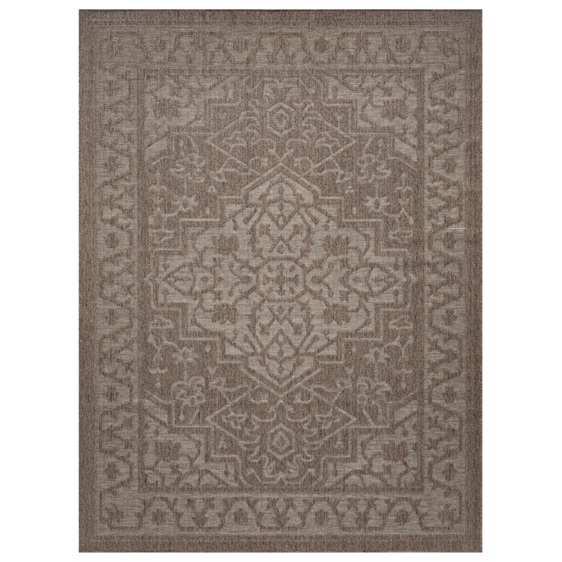 Nourison Home Tulum 10' x 14' Fabric Brown Area Rug