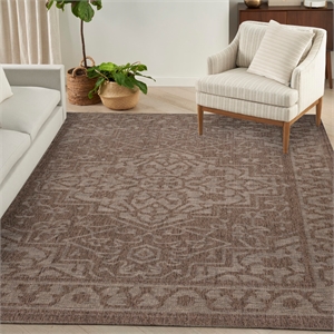 Nourison Home Tulum 10' x 14' Fabric Brown Area Rug