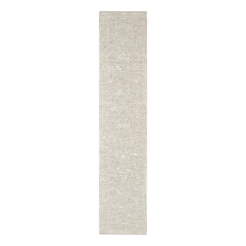 Nourison Home Outlines 10' Runner Polyester Ivory Grey Area Rug