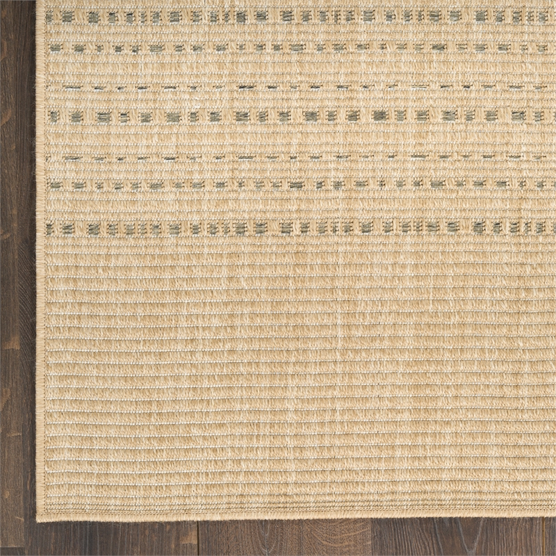 Nourison Home Tulum 10' Runner Fabric Taupe Area Rug