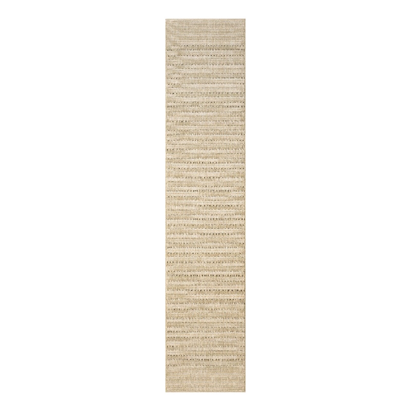 Nourison Home Tulum 10' Runner Fabric Taupe Area Rug