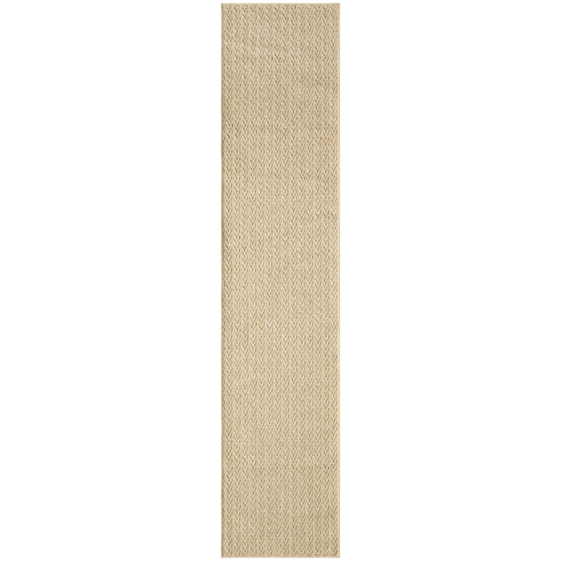 Nourison Home Tulum 10' Runner Fabric Taupe Area Rug