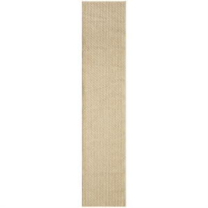 Nourison Home Tulum 10' Runner Fabric Taupe Area Rug