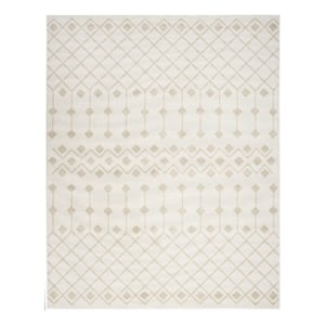 Nourison Home Grafix 4' x 6' Fabric Ivory Beige Area Rug
