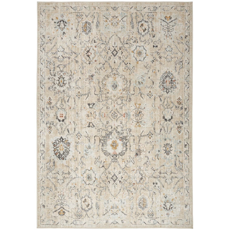 Nourison Home Oushak Home 6' x 9' Fabric Cream Area Rug