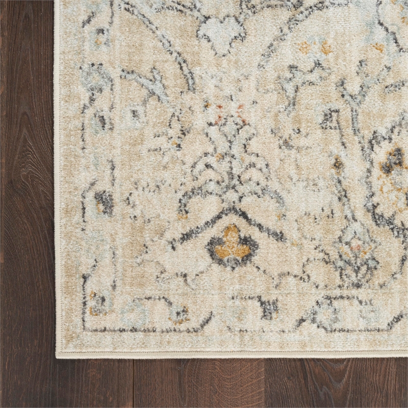Nourison Home Oushak Home 6' x 9' Fabric Cream Area Rug