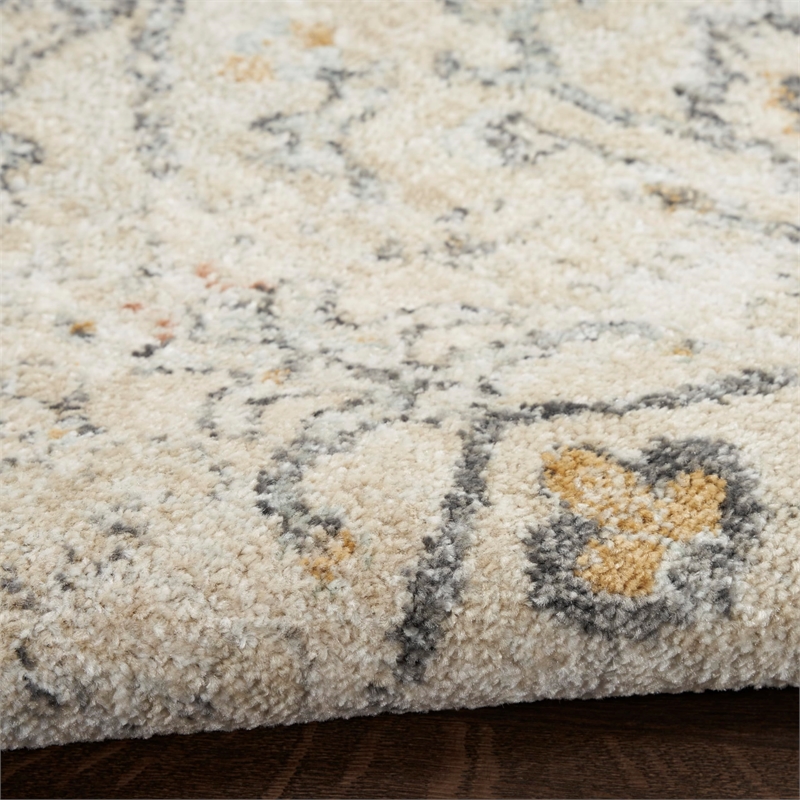 Nourison Home Oushak Home 6' x 9' Fabric Cream Area Rug