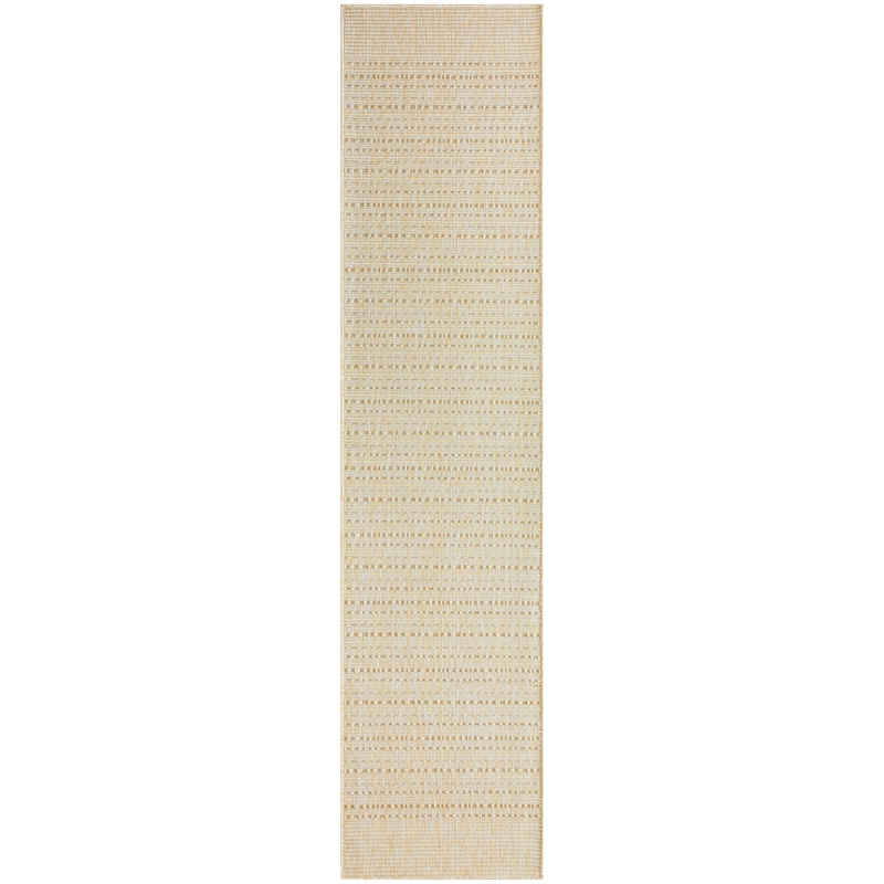 Nourison Home Tulum 10' Runner Fabric Cream Area Rug