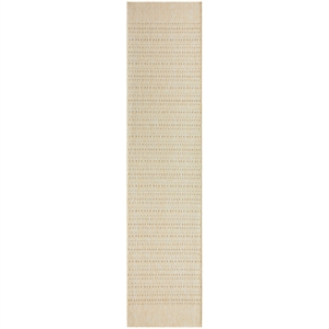 Nourison Home Tulum 10' Runner Fabric Cream Area Rug
