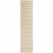 Nourison Home Tulum 10' Runner Fabric Cream Area Rug