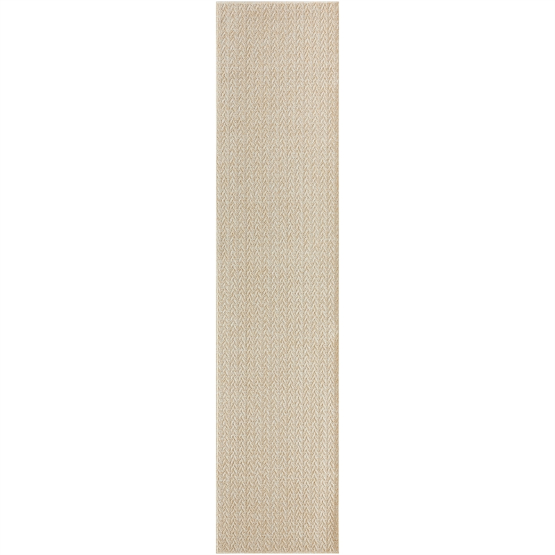 Nourison Home Tulum 10' Runner Fabric Cream Area Rug