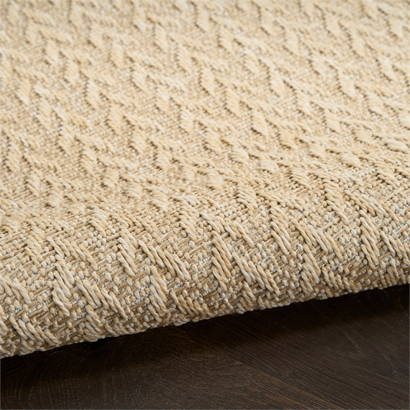 Nourison Home Tulum 10' Runner Fabric Cream Area Rug