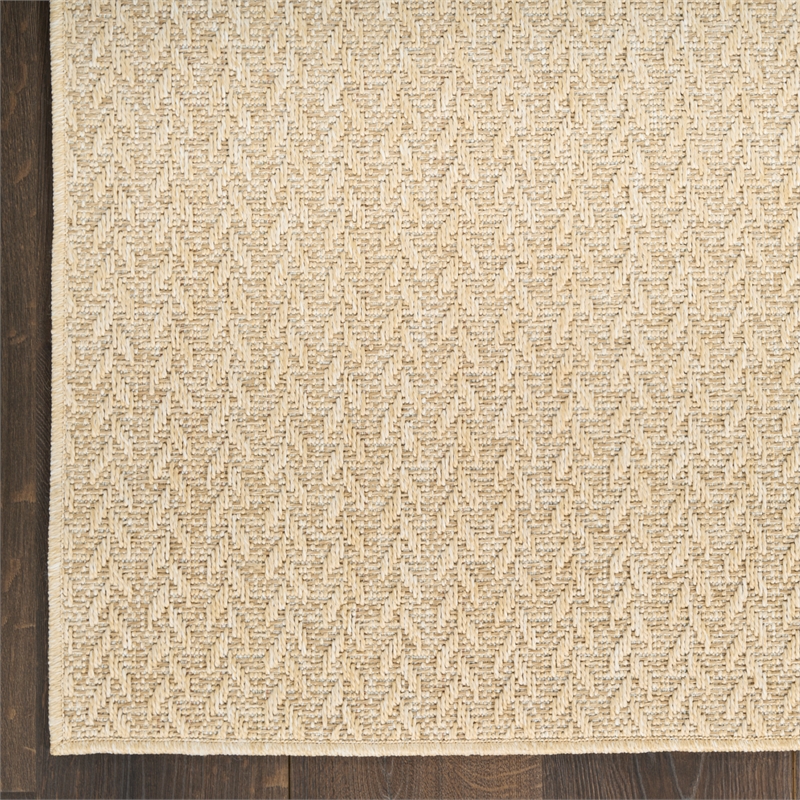 Nourison Home Tulum 10' Runner Fabric Cream Area Rug
