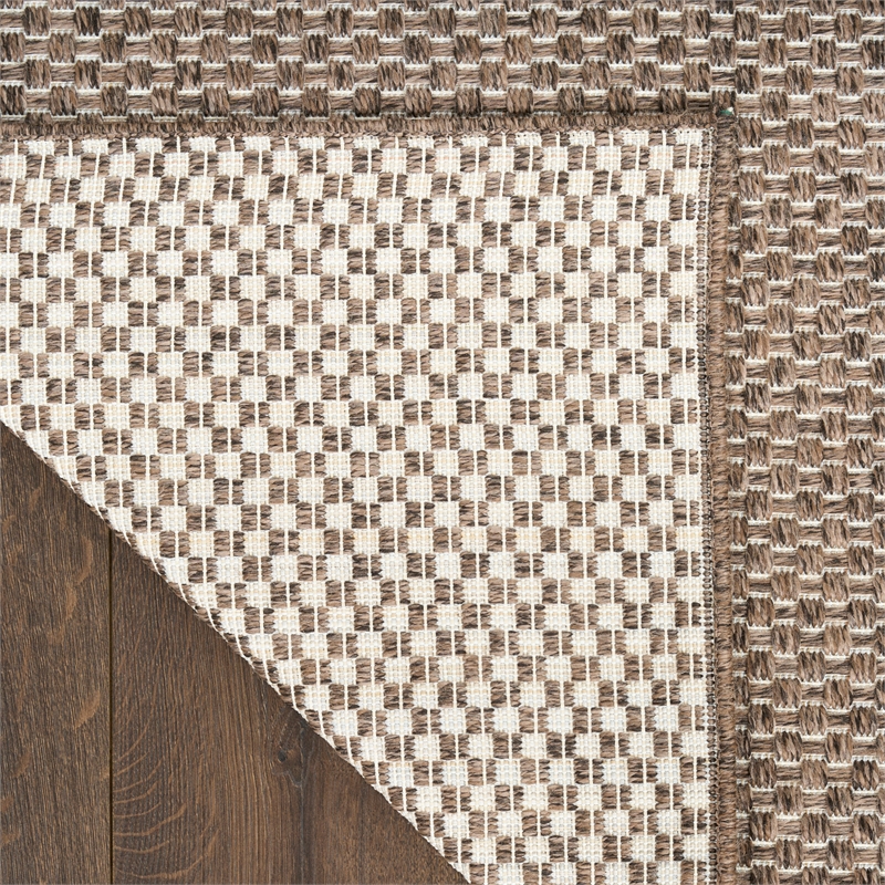Nourison Home Tulum 10' Runner Fabric Brown Area Rug