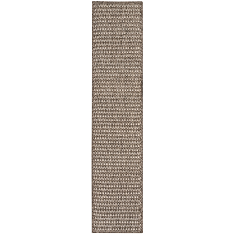 Nourison Home Tulum 10' Runner Fabric Brown Area Rug
