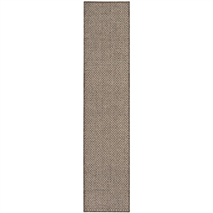 Nourison Home Tulum 10' Runner Fabric Brown Area Rug