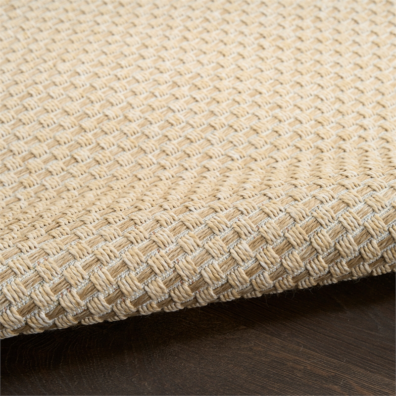 Nourison Home Tulum 10' Runner Fabric Cream Area Rug