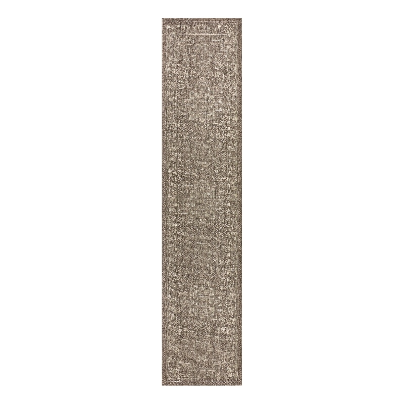 Nourison Home Tulum 10' Runner Fabric Brown Area Rug