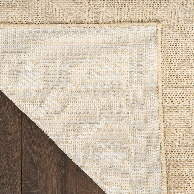 Nourison Home Tulum 10' Runner Fabric Cream Area Rug