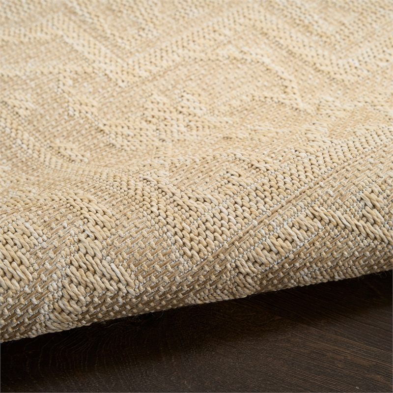 Nourison Home Tulum 10' Runner Fabric Cream Area Rug