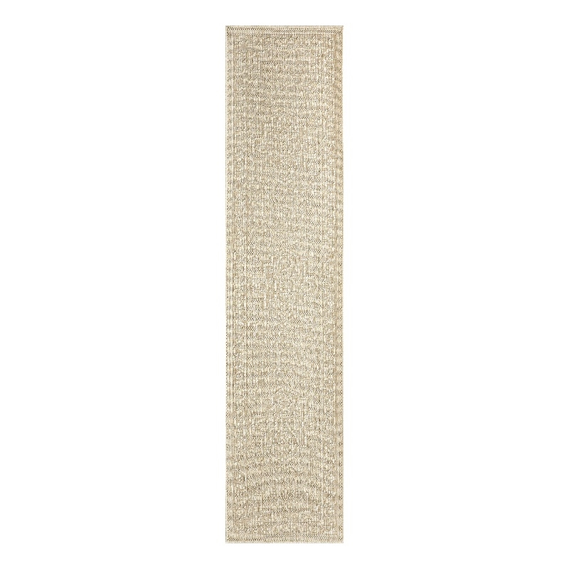 Nourison Home Tulum 10' Runner Fabric Cream Area Rug