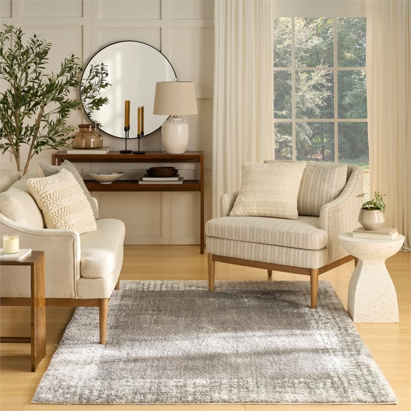 Nourison Home Pacific Shag 5' x 7' Polyester Grey Area Rug