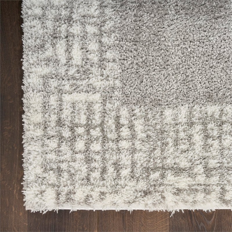 Nourison Home Pacific Shag 5' x 7' Polyester Grey Area Rug