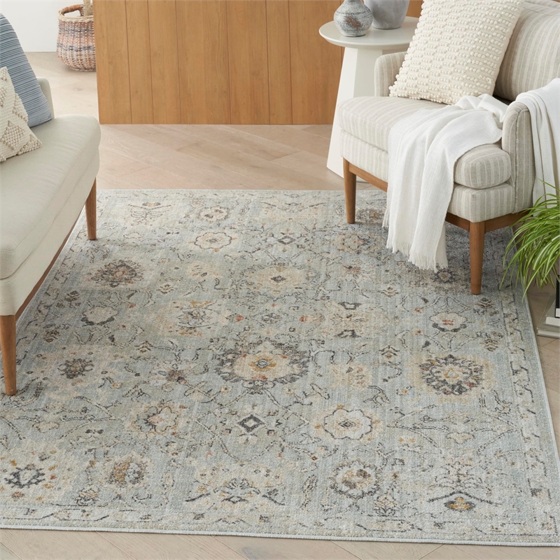 Nourison Home Oushak Home 6' x 9' Fabric Mint Area Rug