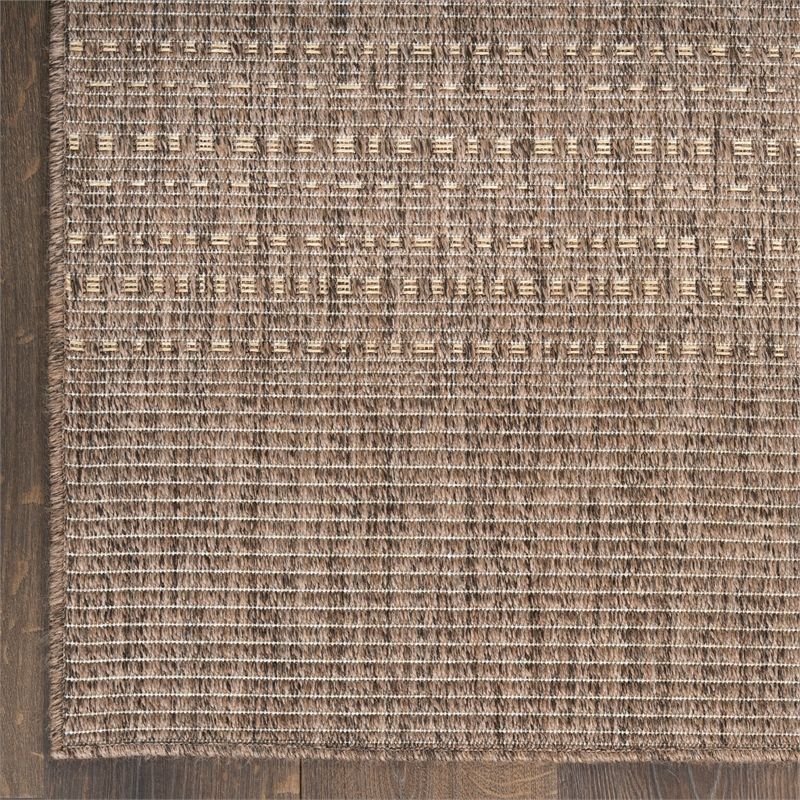 Nourison Home Tulum 10' Runner Fabric Brown Area Rug
