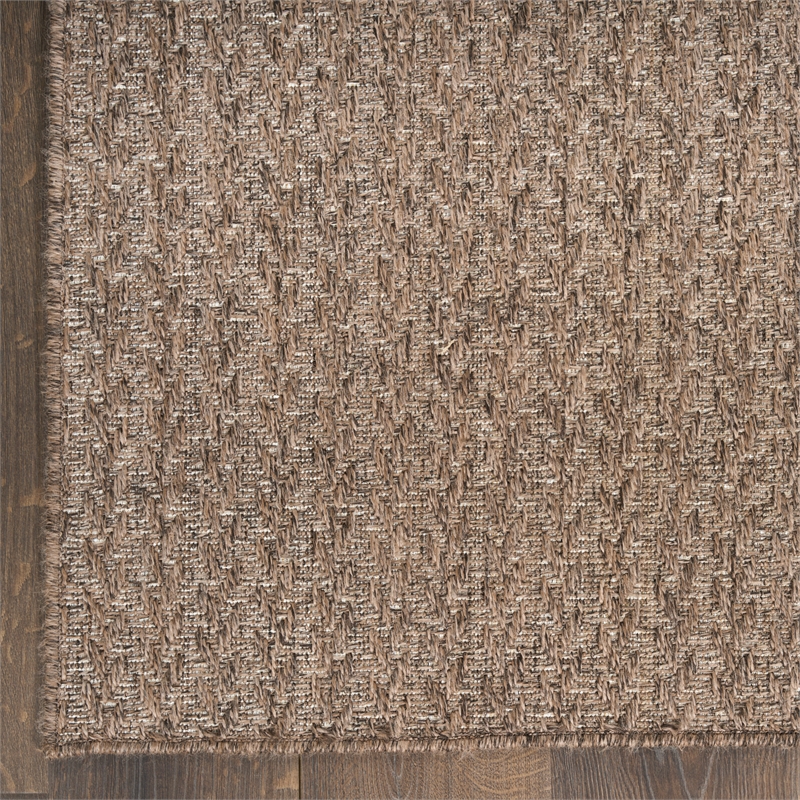 Nourison Home Tulum 10' Runner Fabric Brown Area Rug