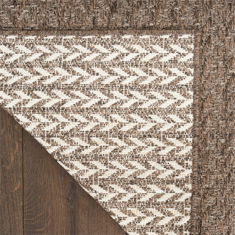 Nourison Home Tulum 10' Runner Fabric Brown Area Rug
